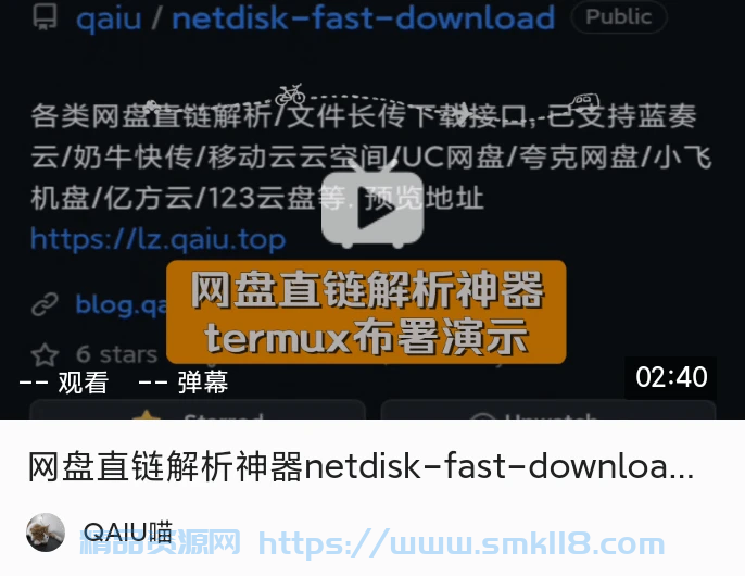 [网盘解析] 推荐一款开源的网盘直链解析工具 netdisk-fast-download